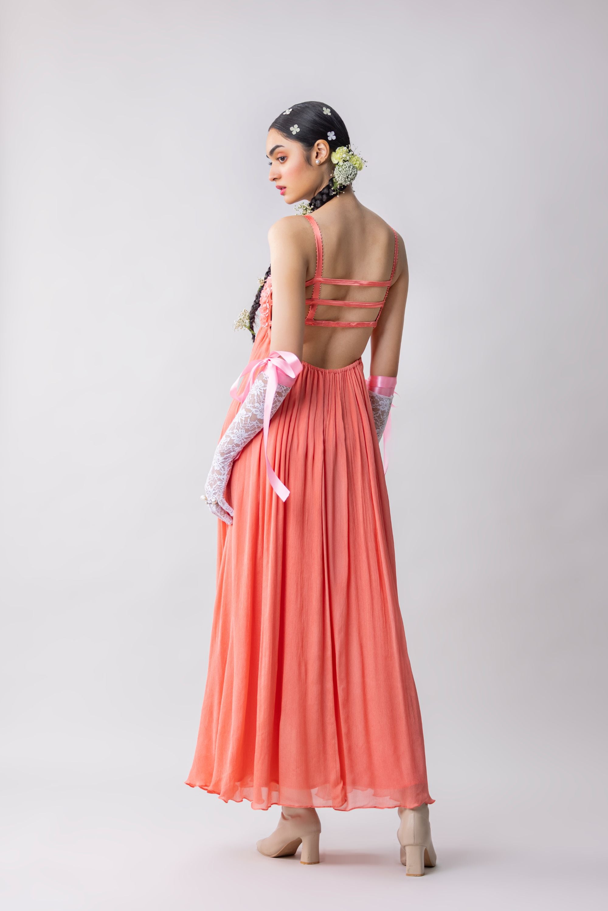 Chinnon Dress with embroidered and appliqued bustier