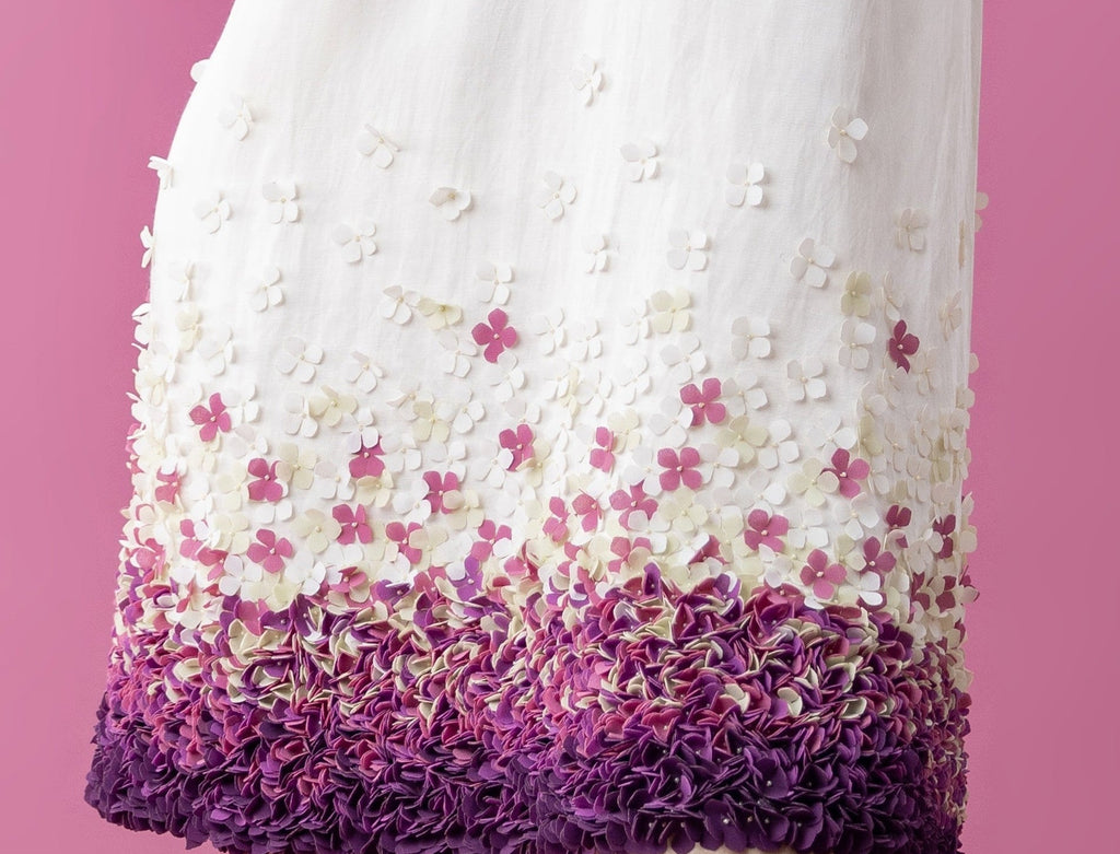 Flower applique bandeau dress