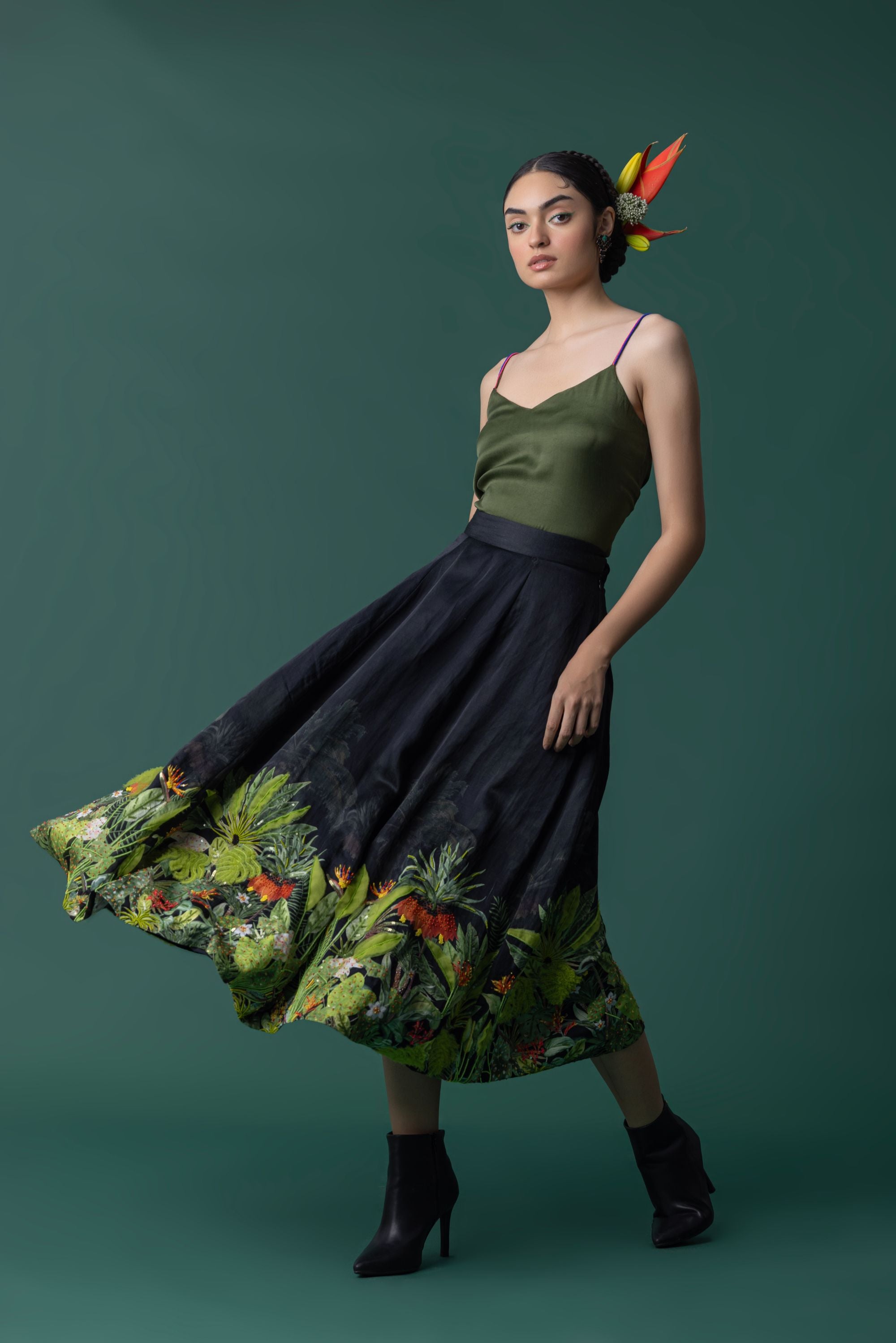 Spaghetti top with beaded straps