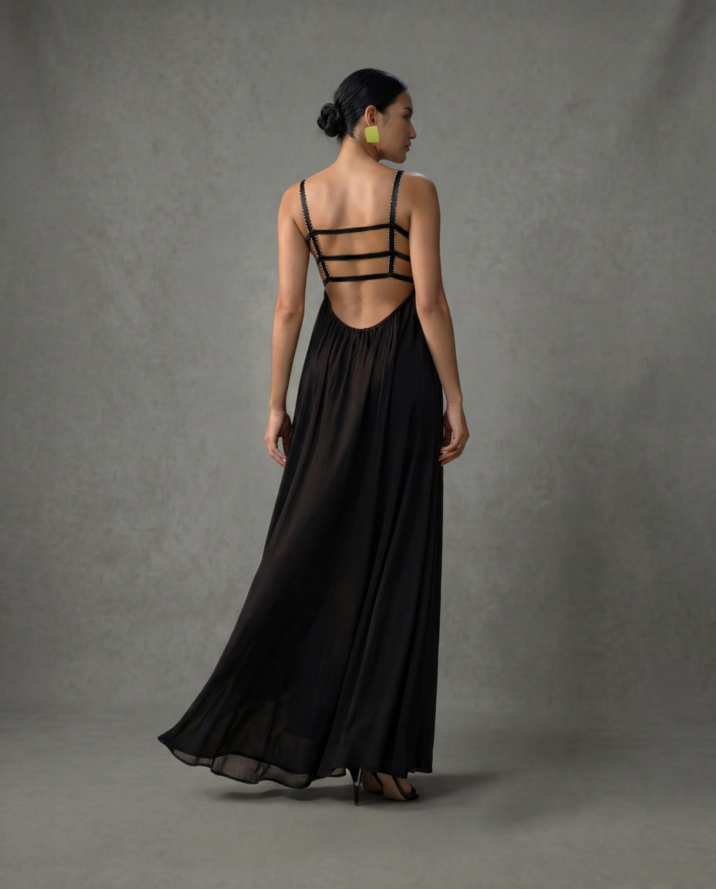 Dress with butterfly embroidery