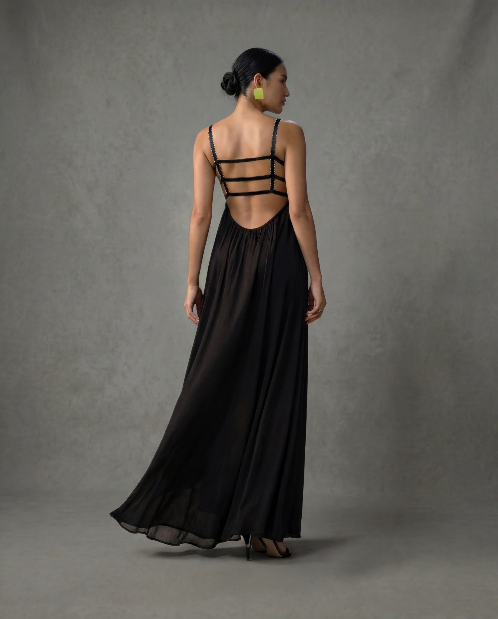 Dress with butterfly embroidery